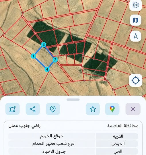 أرض خارج التنظيم في جنوب عمان – فرصة استثمارية