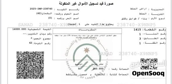 شقة فاخرة للبيع في السلط - المهندسين مع روف كامل - 2