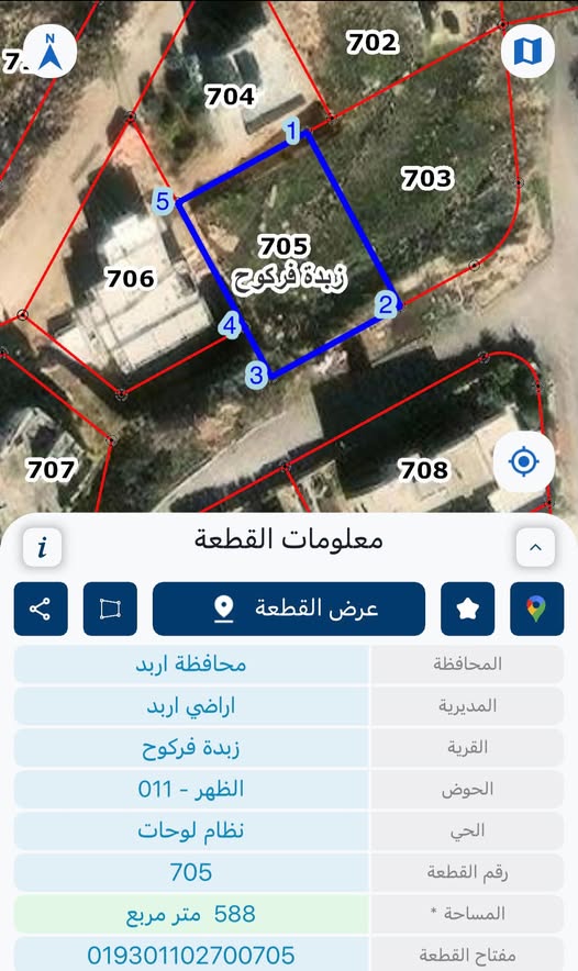 أرض استثمارية فاخرة في زبدة فركوح، إربد