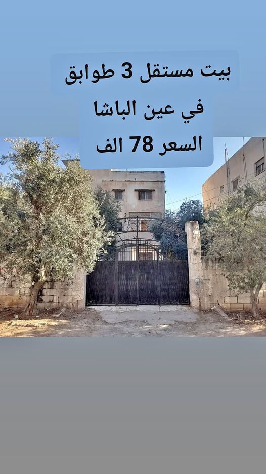 بيت مستقل ثلاث طوابق في عين الباشا - فرصة استثمارية