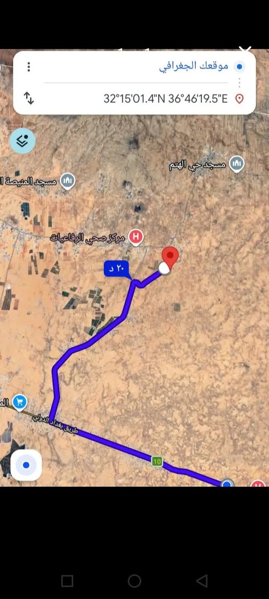 أرض بادية للبيع في المفرق مع كوشان مستقل
