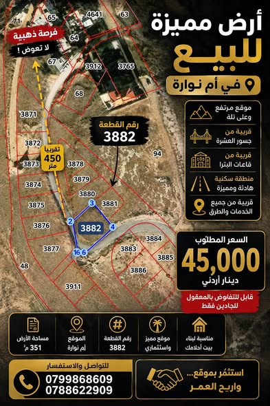 أرض للبيع في أم نوارة – فرصة استثمارية واعدة