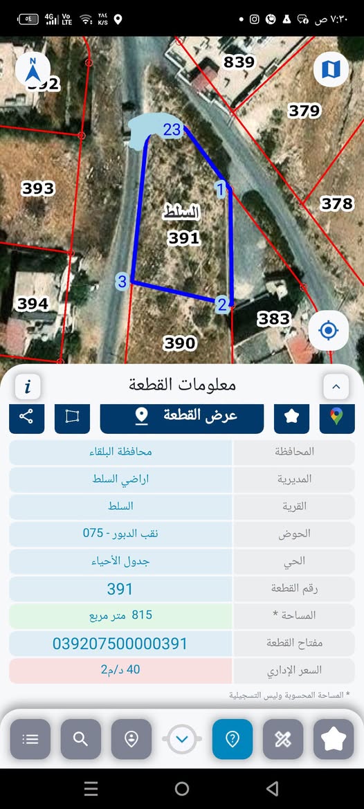أرض للبيع في نقب الدبور، السلط - فرصة استثمارية