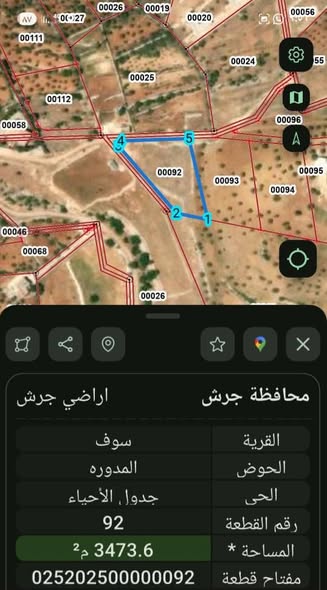 أرض مسهلة للبيع في جرش - سوف