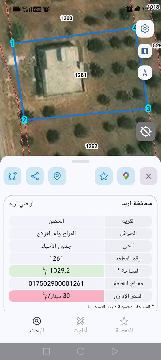 أرض للبيع في الحصن بإطلالة رائعة