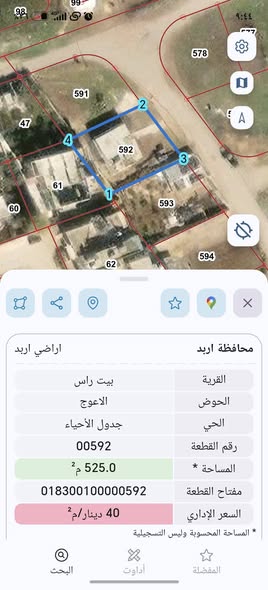 أرض مميزة للبيع في بيت راس - إربد