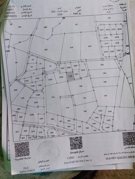 قطعة أرض للبيع في جرش بإطلالة رائعة