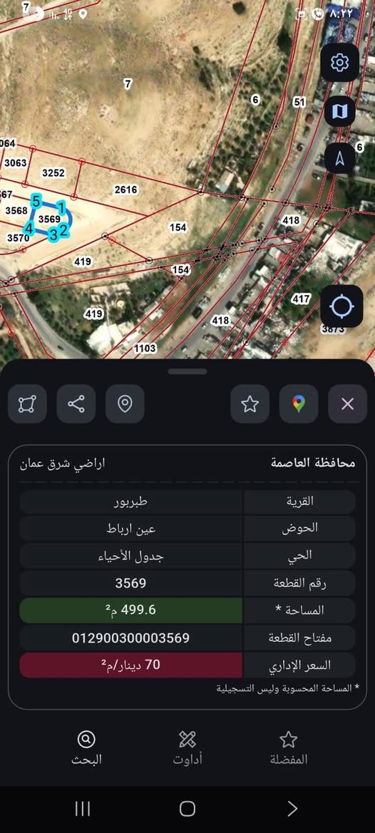 أرض للبيع في طبربور بسعر حرق