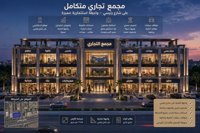 مجمع تجاري ضخم للبيع في شارع الحرية