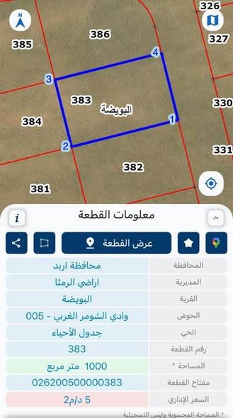 فرصة ذهبية: أرض للبيع في الرمثا