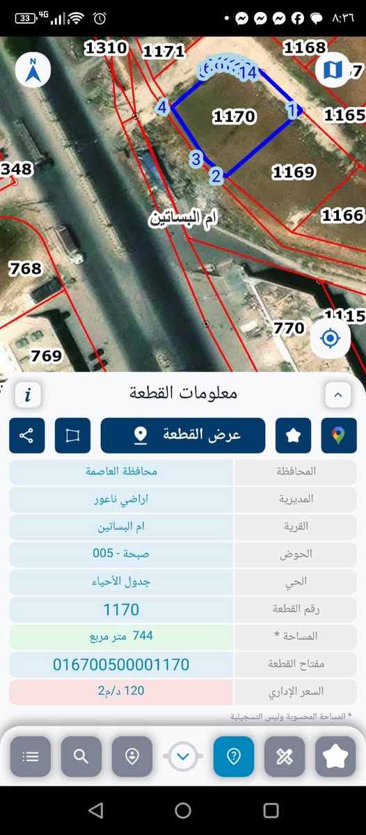 قطعة أرض سكنية للبيع في أم البساتين